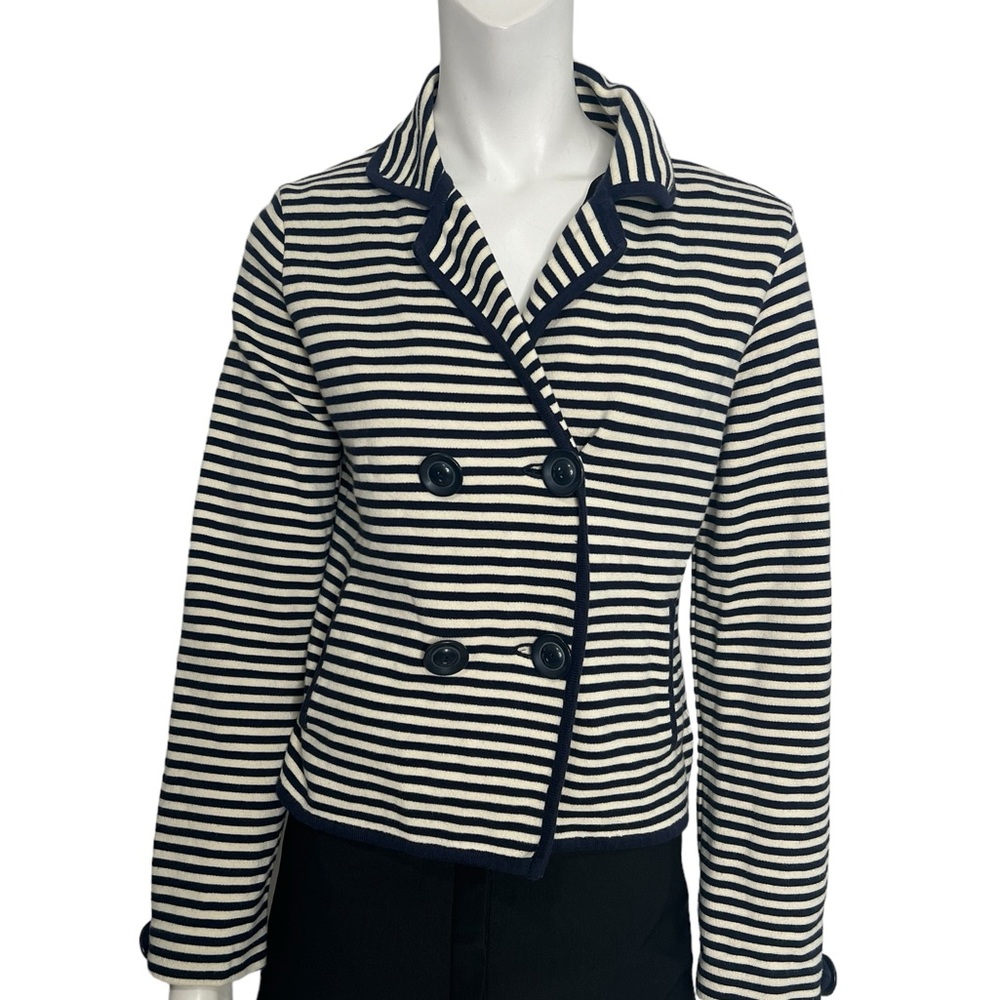 Philippe Adec Nautica striped double breasted suit  jacket Size Medium - Picture 2 of 9